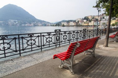 Lugano ve Lake Lugano, İsviçre