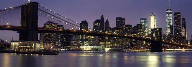 New York - Brooklyn Köprüsü ve manzarası