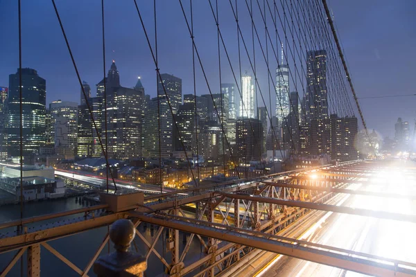 New York - Brooklyn Bridge et Skyline — Photo
