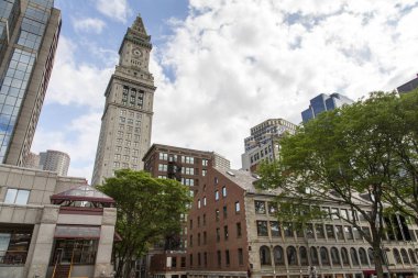 Boston downtown Boston ve mali bölge adımlarında bir gezinti