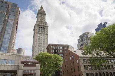 Boston downtown Boston ve mali bölge adımlarında bir gezinti