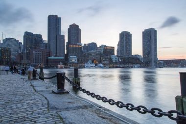 Boston, Boston manzarası finans bölgesi gün batımında