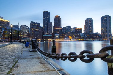 Boston, Boston manzarası finans bölgesi gün batımında