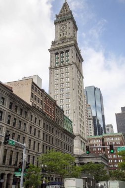 Boston downtown Boston ve mali bölge adımlarında bir gezinti
