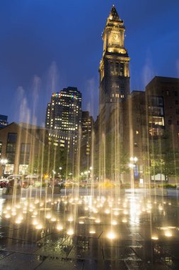 Boston downtown Boston ve mali bölge adımlarında bir gezinti