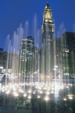 Boston downtown Boston ve mali bölge adımlarında bir gezinti