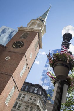 Boston downtown Boston ve mali bölge adımlarında bir gezinti