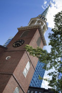 Boston downtown Boston ve mali bölge adımlarında bir gezinti