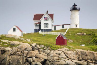 Nubble Lighthouse on Cape Neddick clipart