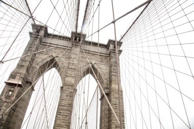 New York, Brooklyn Köprüsü'nün görünümünü