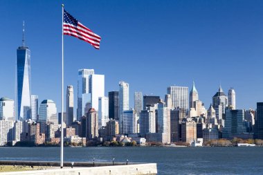 New York, aşağı Manhattan skyline