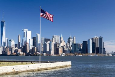 New York, aşağı Manhattan skyline