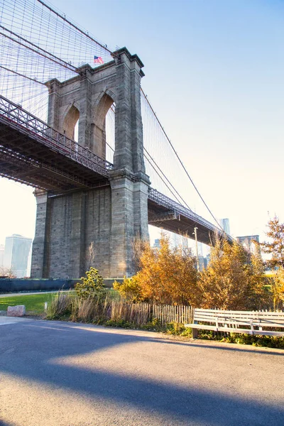 Nueva York, el puente de Brooklyn — Foto de Stock