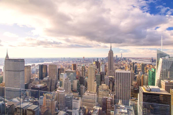 New York - Skyline vanaf de Top van de rots — Stockfoto
