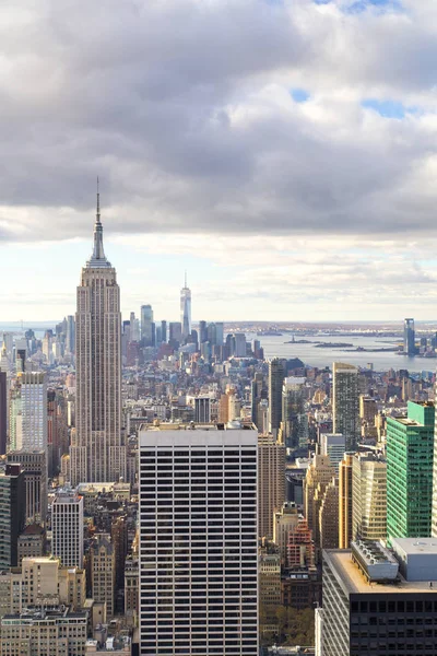 New York - Skyline vanaf de Top van de rots — Stockfoto