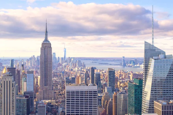 New York - Skyline vanaf de Top van de rots — Stockfoto