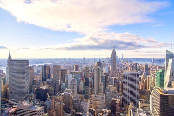 New York - Skyline vanaf de Top van de rots — Stockfoto