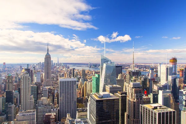 New York - Skyline vanaf de Top van de rots — Stockfoto