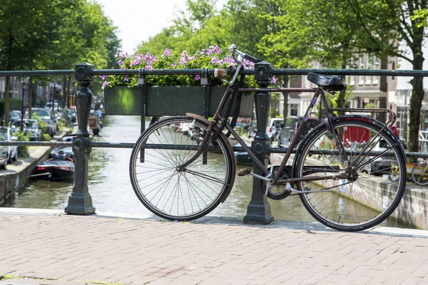 Wandeling Langs Grachten Amsterdam Nederland — Stockfoto