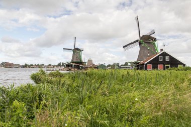 Zaanse Schans rüzgar değirmenleri - Hollanda