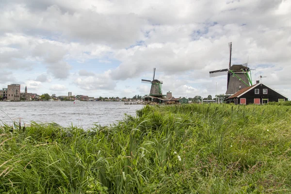 Ветряные Мельницы Zaanse Schans Нидерланды — стоковое фото