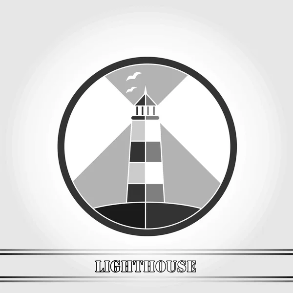 Gri deniz feneri, vektör çizim