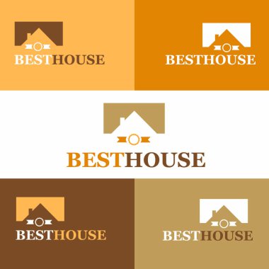 En iyi ev. Emlak logosu.