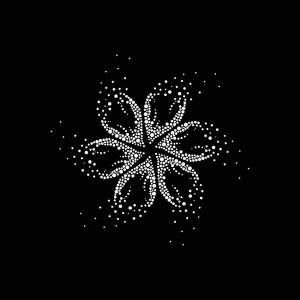 花。バブル デザイン。白と黒. — ストックベクタ
