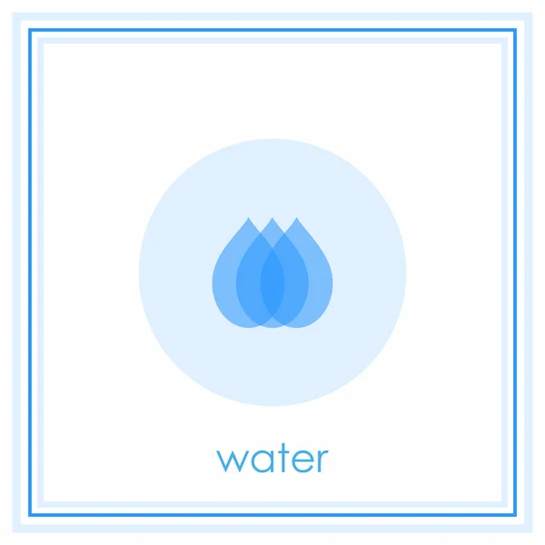Значок воды из капель . — стоковый вектор