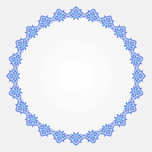 İşlemeli daire, geleneksel Ukrayna desen Elişi Kanaviçe işi.