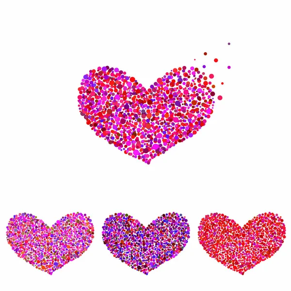 Parlak kalp. Balonlar tasarımı, tatil, Sevgililer günü.