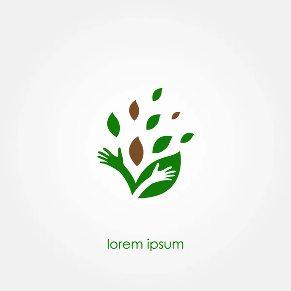 Organik ürün logosu, Eco Logo, vektör çizim