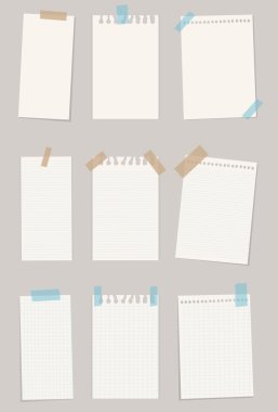 Çeşitli Not belgeler kümesi. Vektör çizim. EPS 10