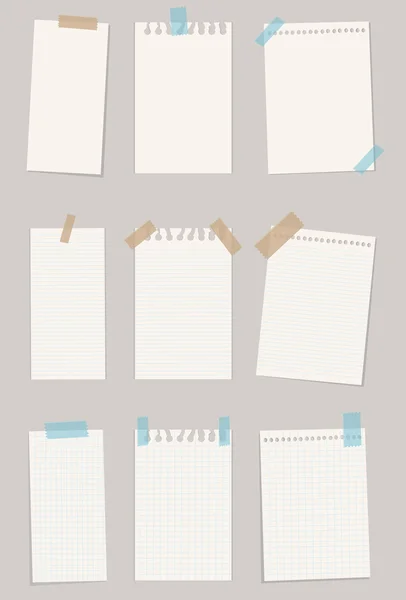 Çeşitli Not belgeler kümesi. Vektör çizim. EPS 10