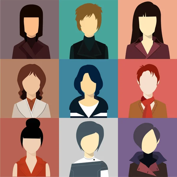 Femmes illustration avatar vecteur — Image vectorielle