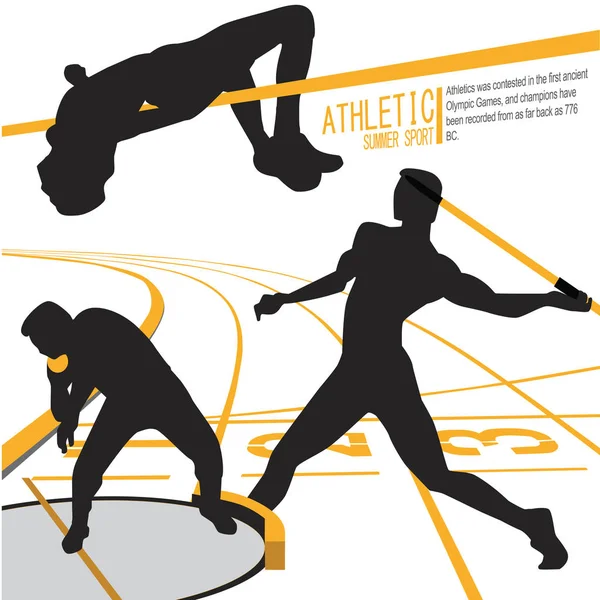 Αθλητές σπορ δράση εικονογράφηση διάνυσμα — Διανυσματικό Αρχείο
