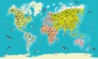 dünya haritası vektör illüstrasyonu