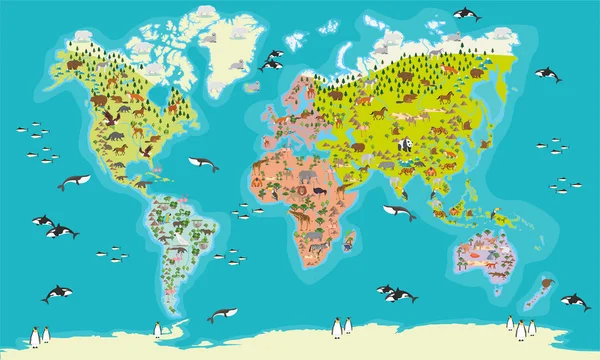 Mapa mundial ilustração vetorial —  Vetores de Stock