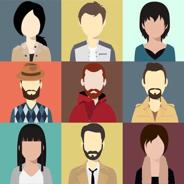 Conjunto de iconos Avatar — Vector de stock