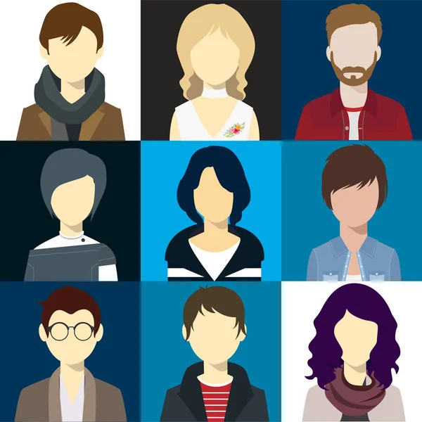 Conjunto de iconos Avatar — Vector de stock