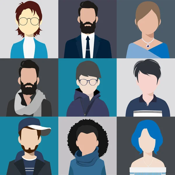 Conjunto de iconos Avatar — Vector de stock