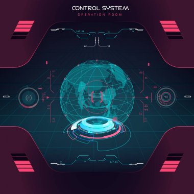 gelecekteki görme eylem modu dünya arabirimi UI tasarım grafik illüstrasyon Hud