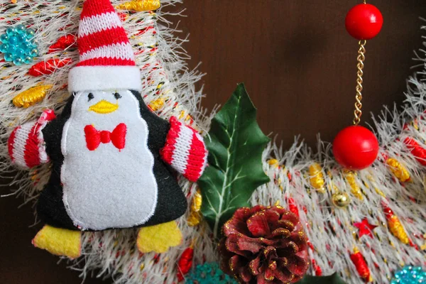 Dekoratif Noel dekorasyonu, öğe Noel çelenk