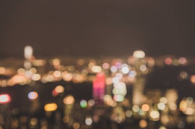 Victoria Limanı manzarasına soyut bulanık ışıklar arka plan 