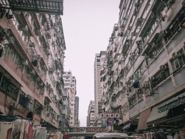 Hong Kong-Şubat 7, 2018:Ladies Pazar ve Fa Yuen sokak pazar olduğunu 