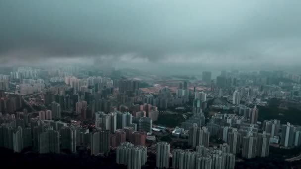 Time Lapse Shot View Cityscape Seen Lion Rock Peak Hong — Stock Video
