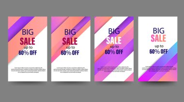 Soyut geometrik renkli pankartlar. Ayar- vektör stoku.