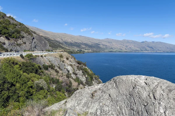 Άποψη της λίμνη Wakatipu κατά του διαβόλου Σκάλα, Δισπηλιό, νότιο νησί της Νέας Ζηλανδίας — Φωτογραφία Αρχείου