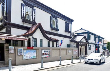 Kobe, Japonya - Nisan 2016: Bens House, 1902, en eski batı tarzı Kitano bölgesinde, Kobe, Japonya bina inşa