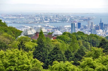 Kobe bağlantı noktası Adası ve Osaka Nunobiki Herb Garden Kobe, Japonya Rokko Dağı üzerinde gördün mü Bay Kobe Havaalanı